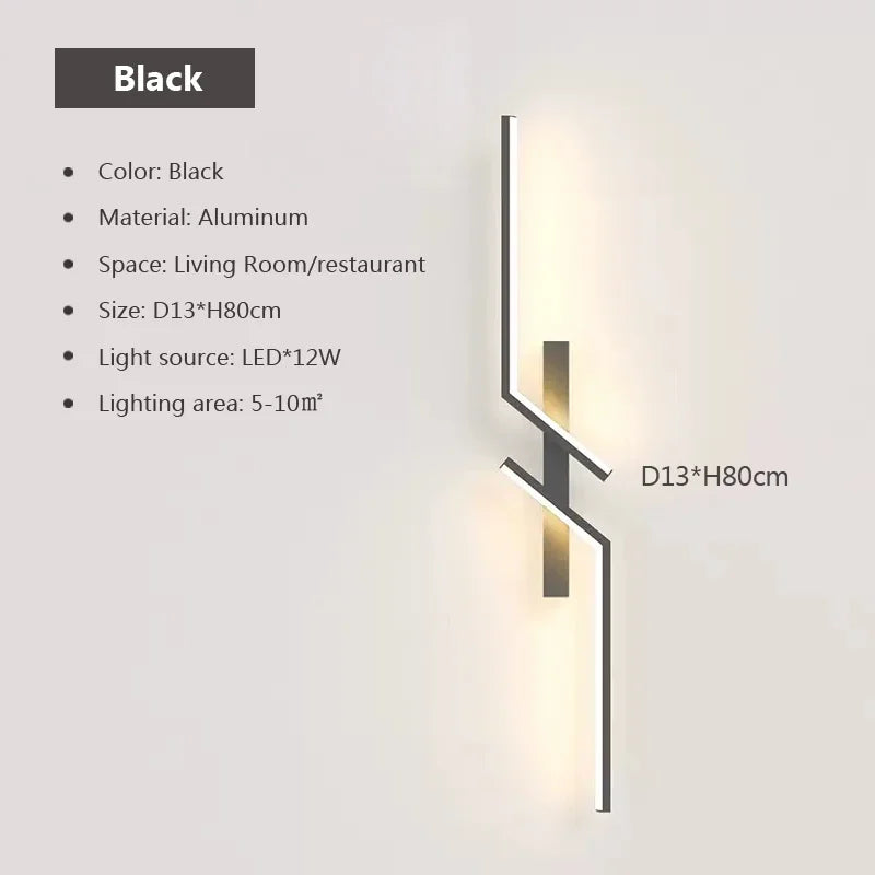 LED Wall Lamp Modern Minimalist Strip Wall Decor Lights Lighting IN USA.