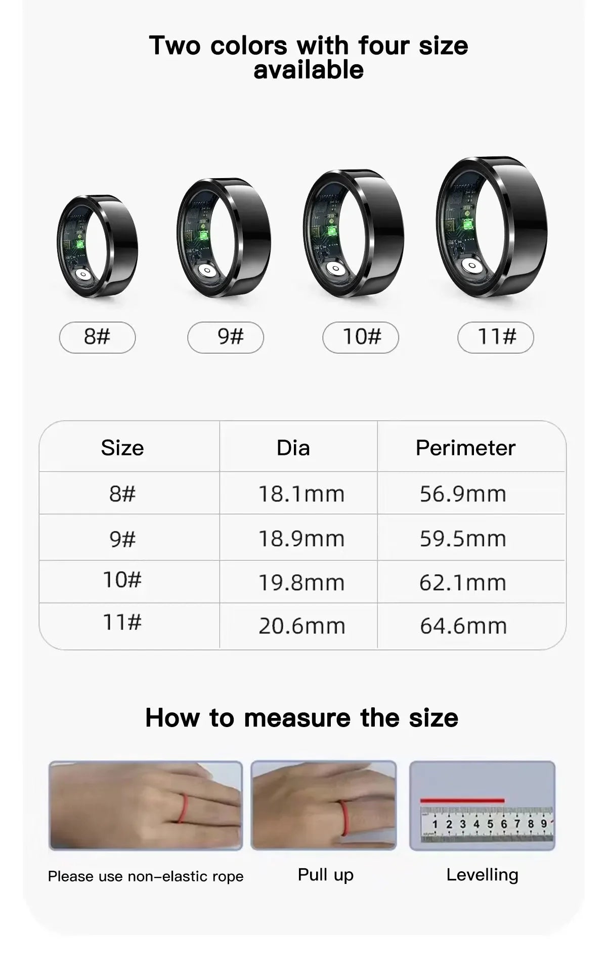 Women Smart Ring Heart Rate Blood Pressure IN USA.