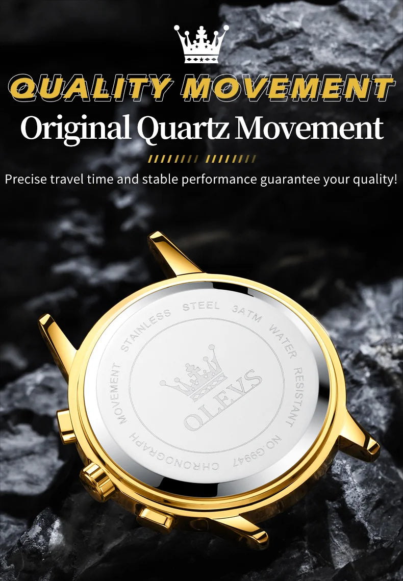 OLEVS Men's Watches Top Brand Luxury Original Waterproof in USA