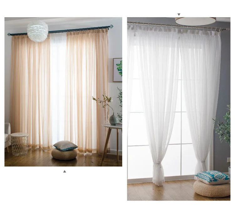 Solid Color Multicolor Bay Window Screening Door Curtains IN USA.