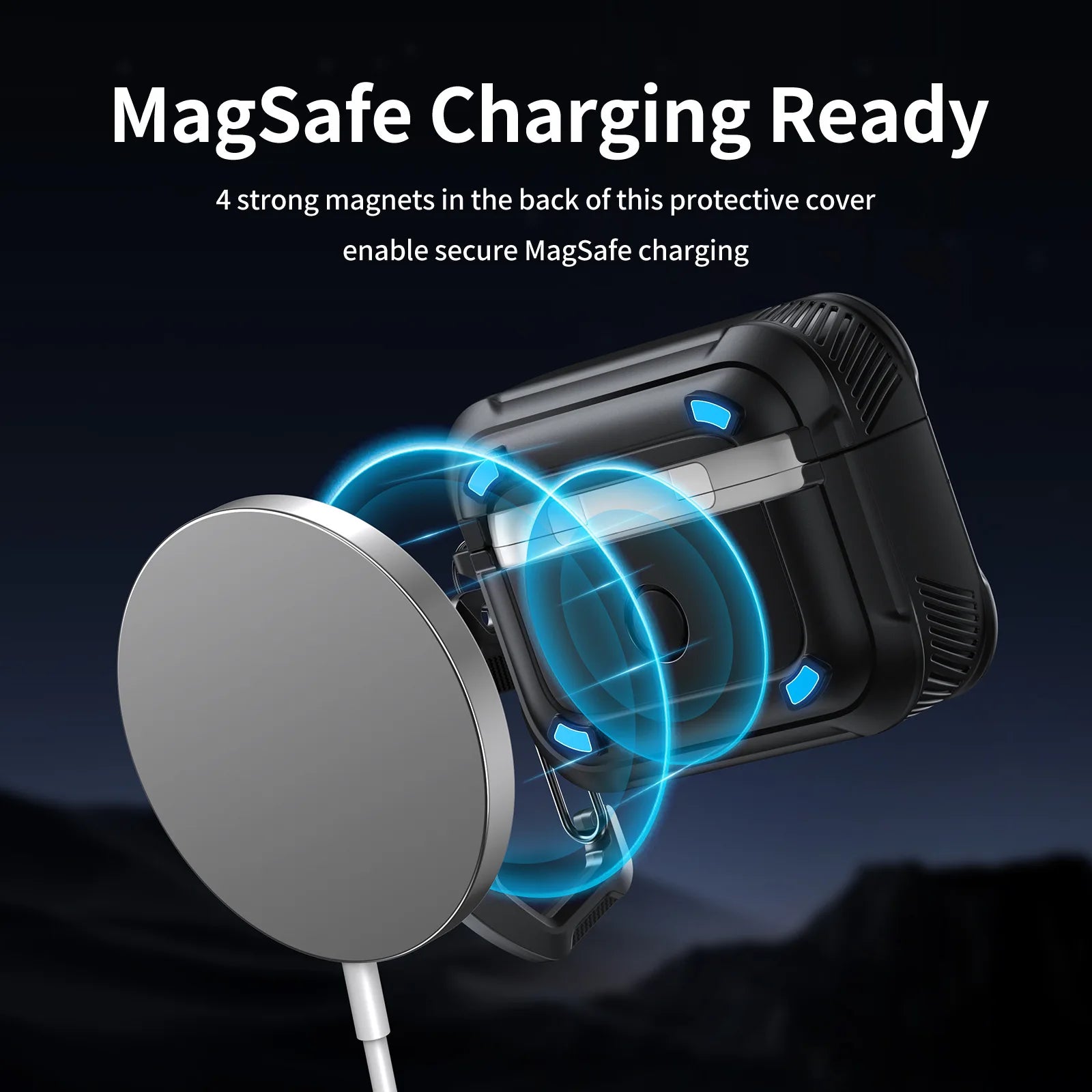 Pro Apple AirPods protector Magnetic suction technology in USA.