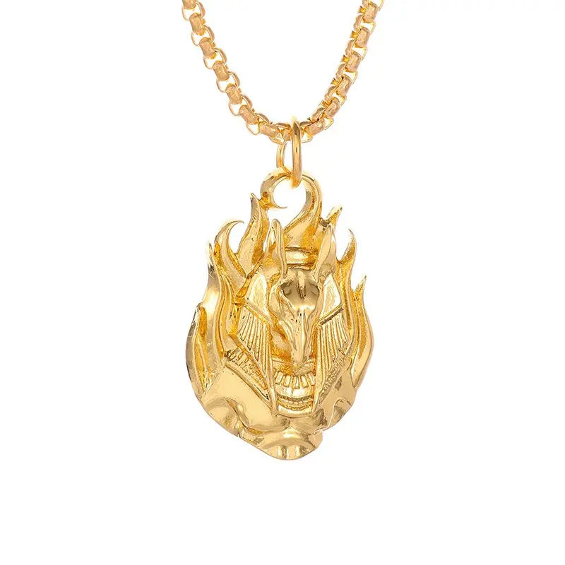 Retro domineering wolf tooth pendant necklace suitable in USA