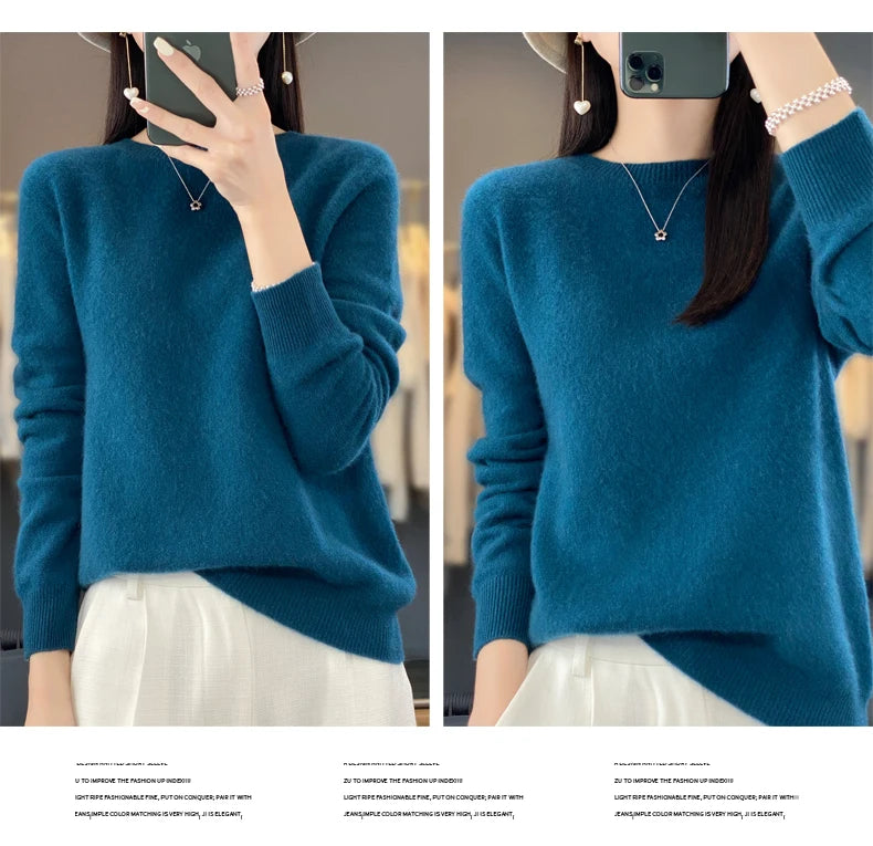 New cashmere sweater women's sweater autumn in USA