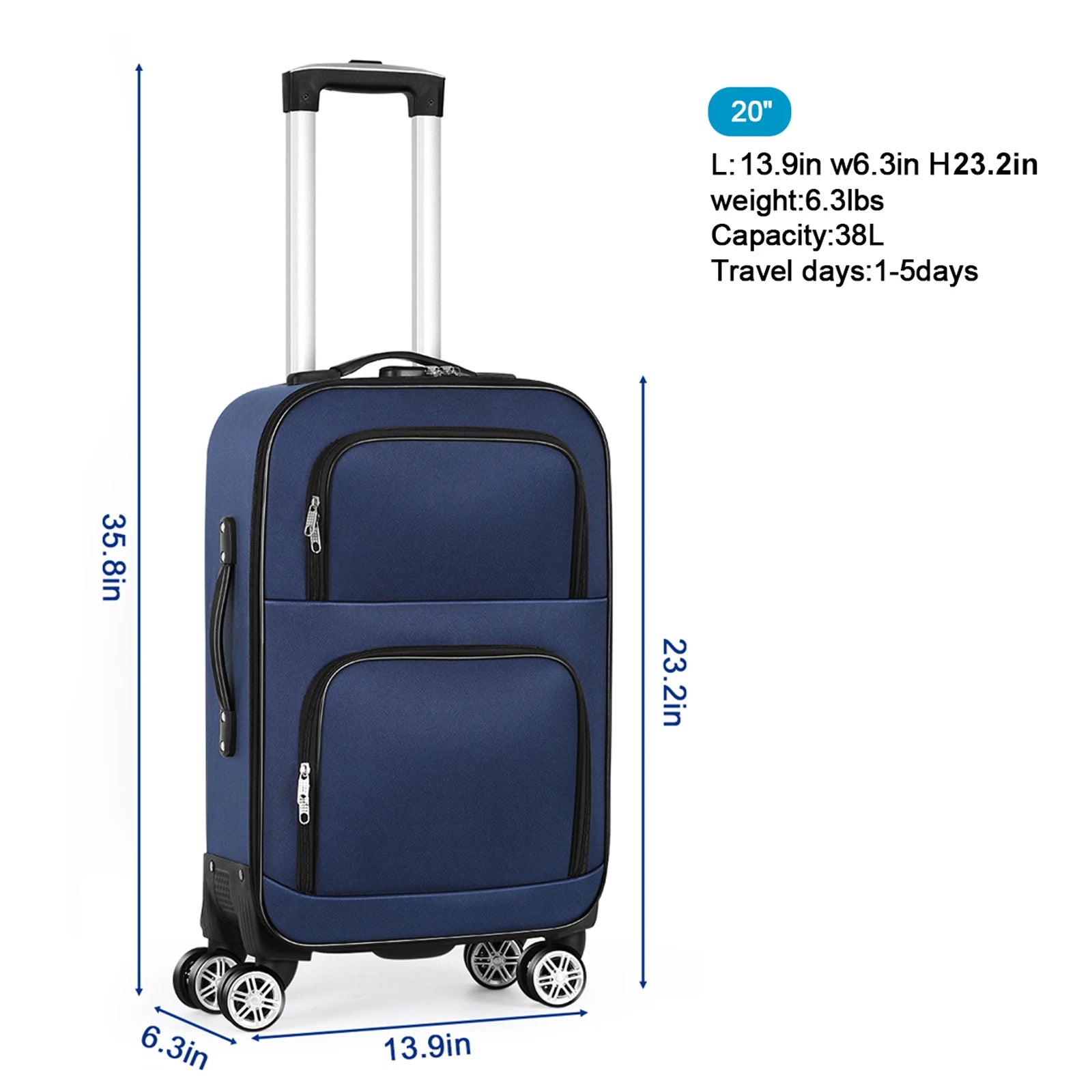 Medium suitcases