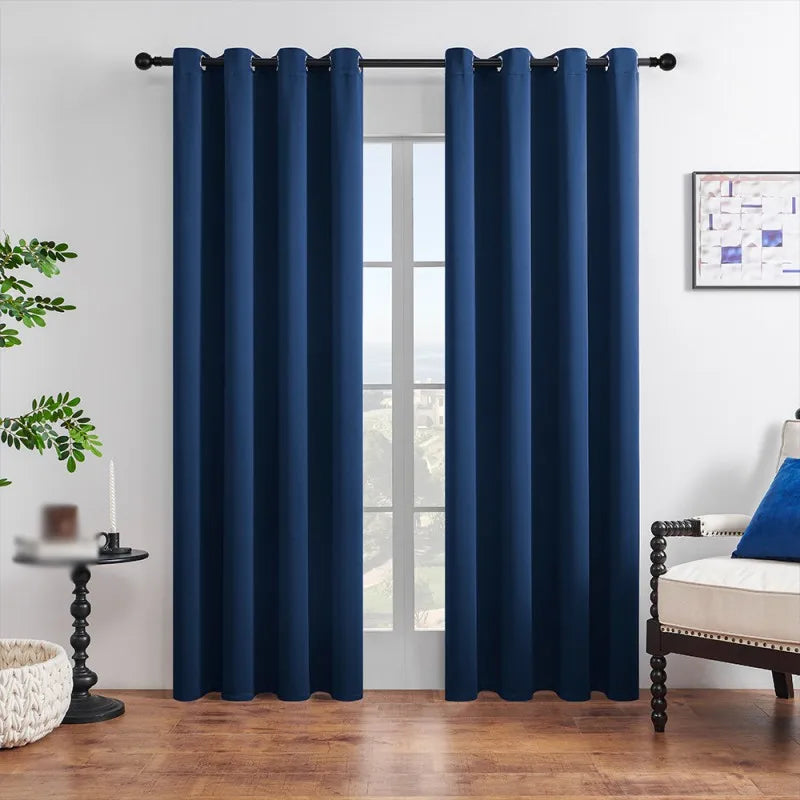 Panel Solid Color Blackout Curtain Room Darkening Light Reducing Curtain in USA