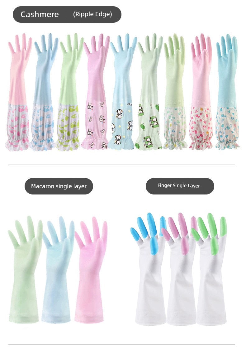 Rubber Fleece-lined Winter Durable Household Dishwashing Glove in USA.