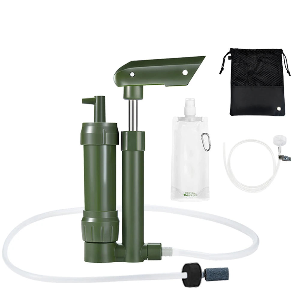 Hand Pump Water Filter Camping Water Purifier Filtration System in USA