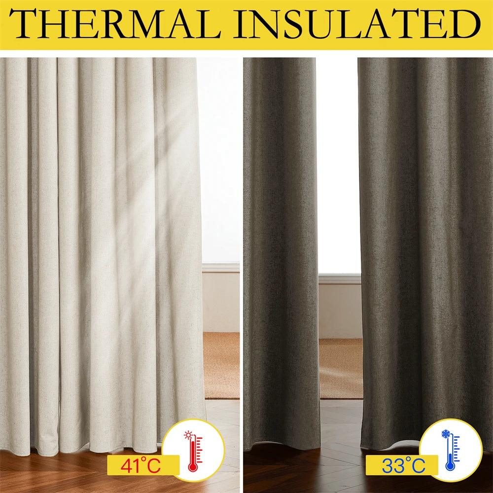 RYB HOME Blackout Curtain Panels Thermal Insulated White Thermal in USA