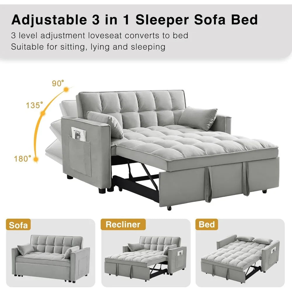 Convertible Sleeper Sofa Bed, Modern Pullout IN USA.