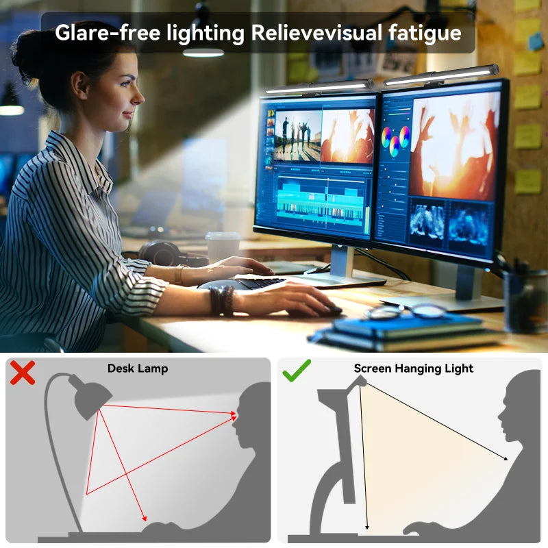 Curved Monitor Light Bar Rgb Computer Screen Lamp Dimmable in USA.