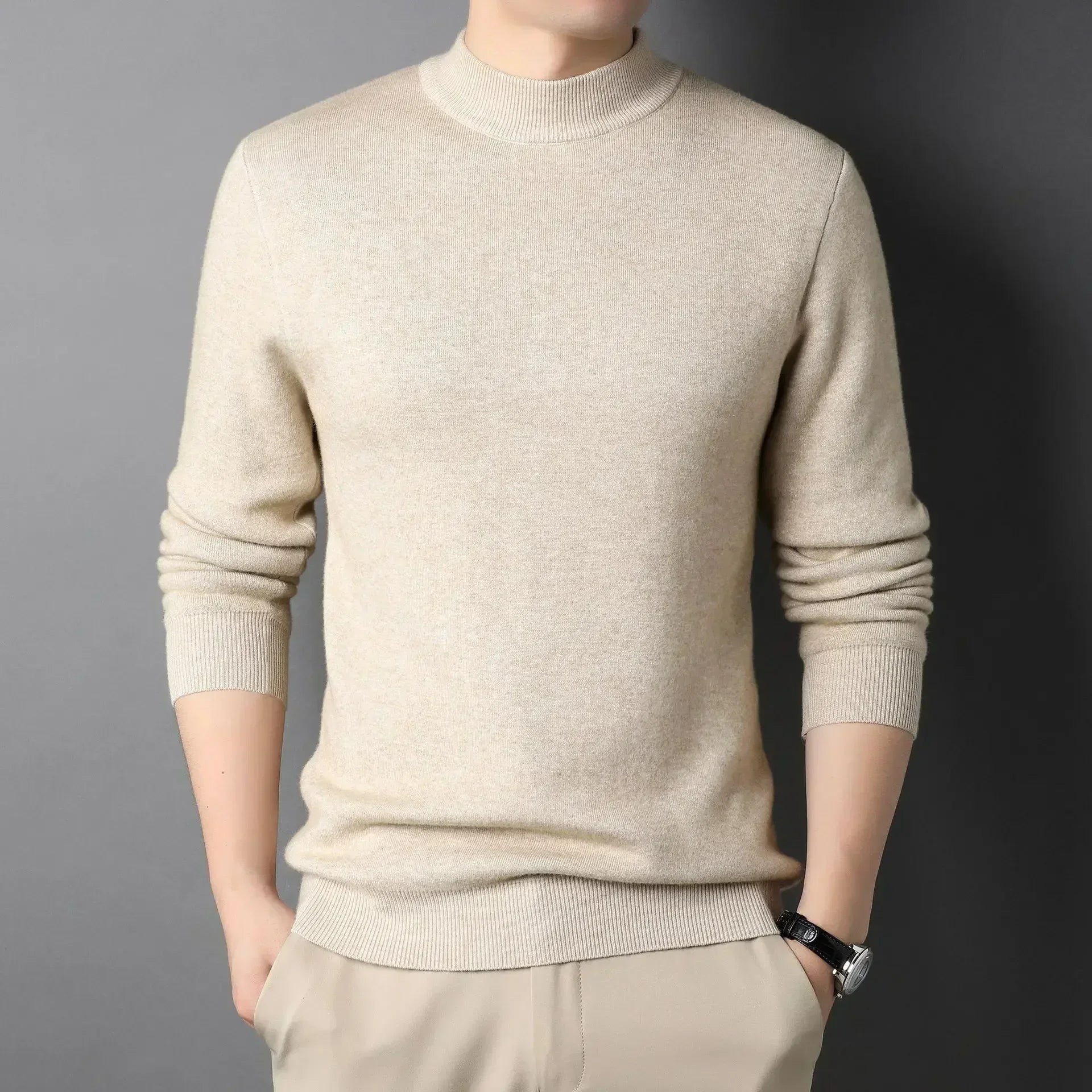 Brand New Men's Cashmere Sweater Half Turtleneck Men IN USA.