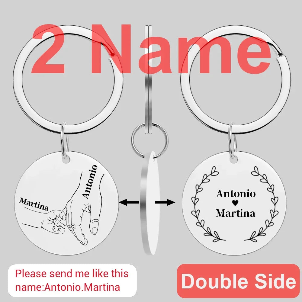 Personalized Keychain Love Gifts Customized Name Ring in USA