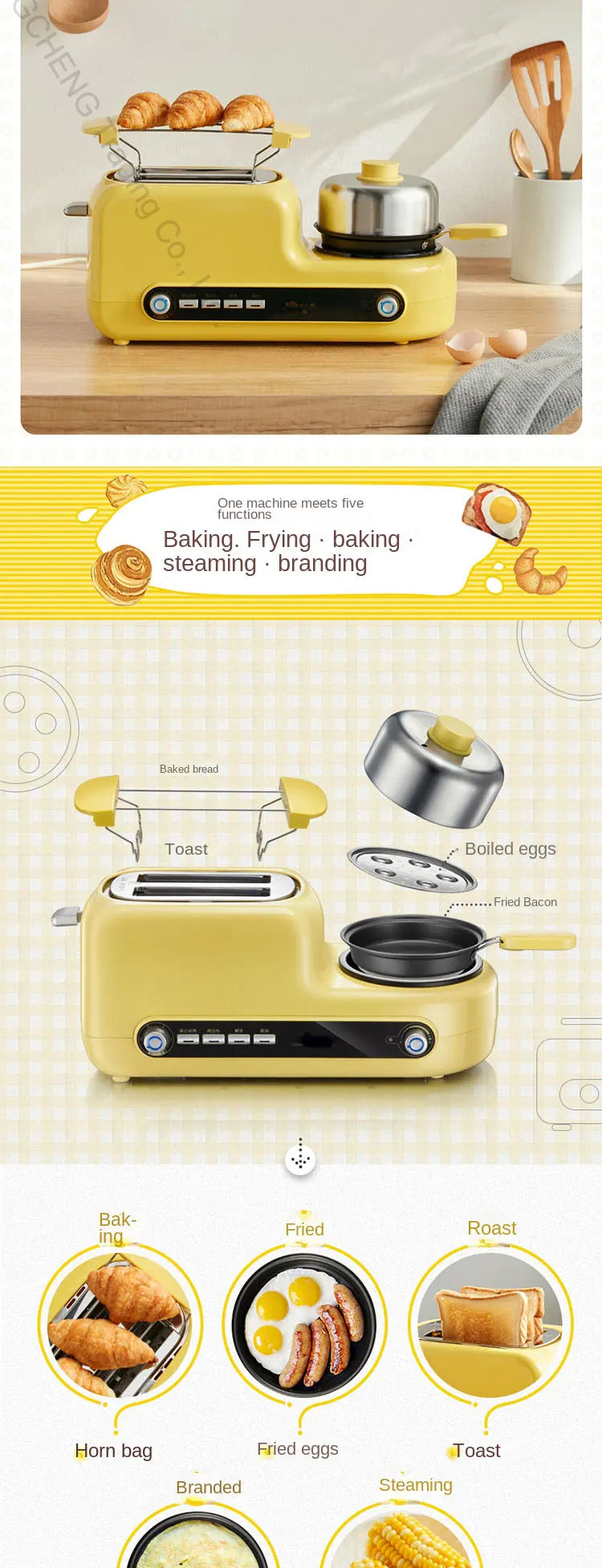 Household Sandwich Breakfast Maker Machine Toast Home in USA.