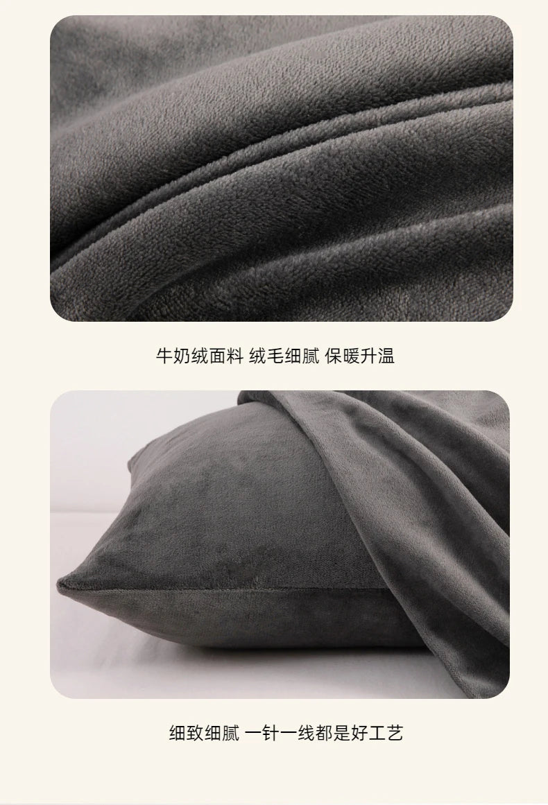 Velvet Fabric Pillowcase Comfortable Bedding in USA