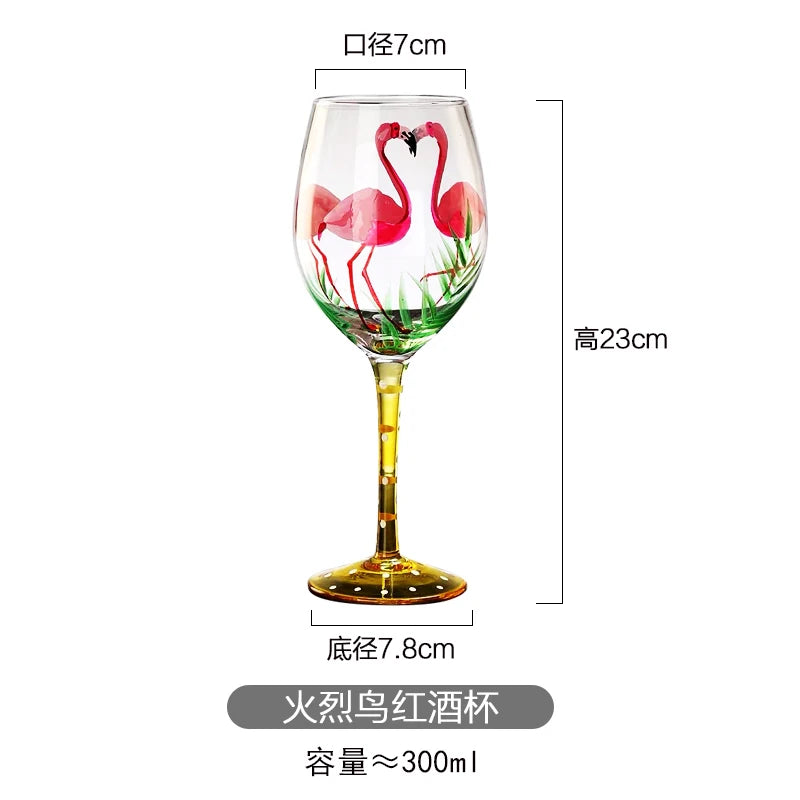 Hand Painted Wine Glass, Champagne Cup, Goblet, Crystal Cups in USA.