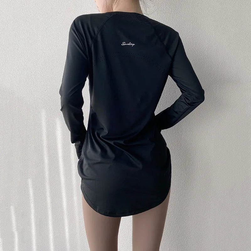 Long Sleeve Yoga Clothes Women Sportswear Woman Gym Running in USA