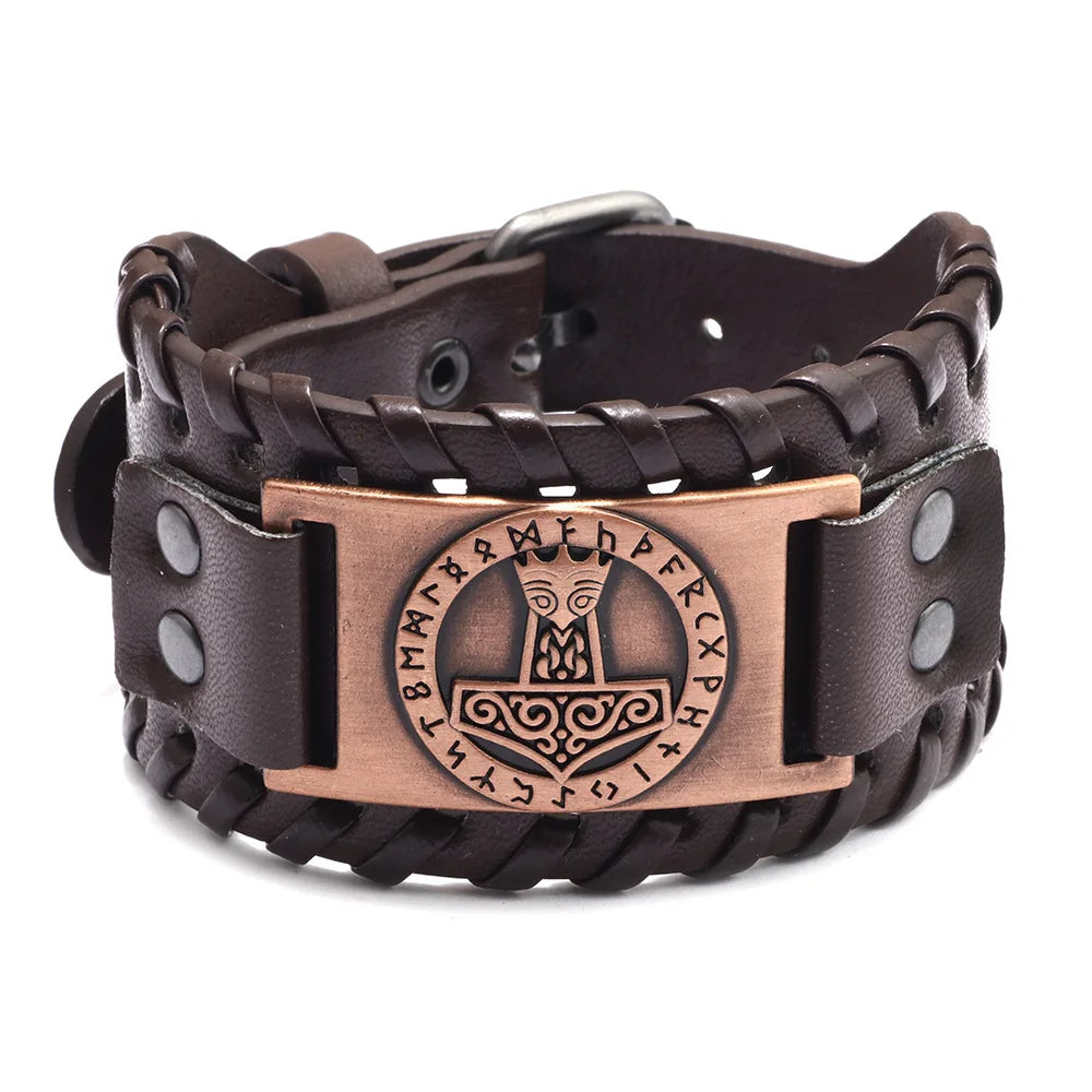 Leather Pirate Compass Bracelet Men's Bracelet in USA