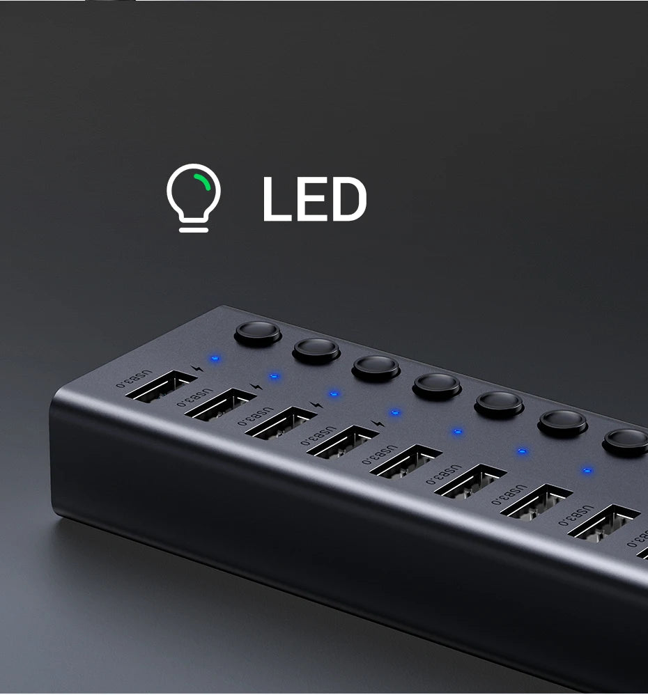 UGREEN USB C Hub Splitter with Individual LED Indicator IN USA.