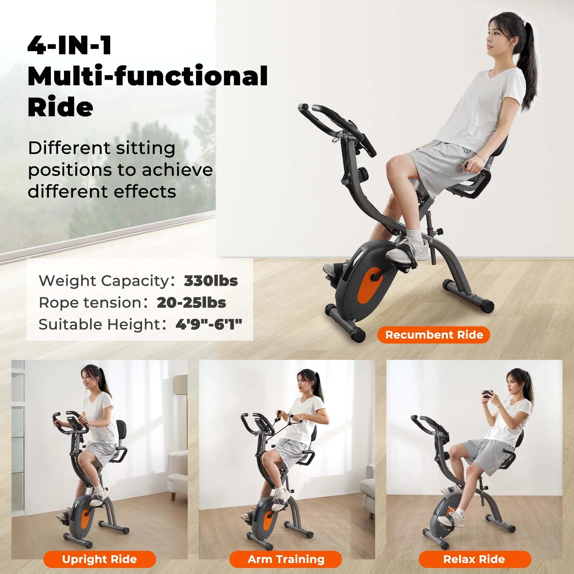 Exercise Bike Folding Exercise Bike Pulse Sensor in USA