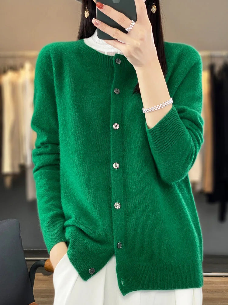 Merino Wool Sweaters Cashmere Cardigan Spring Autumn in USA