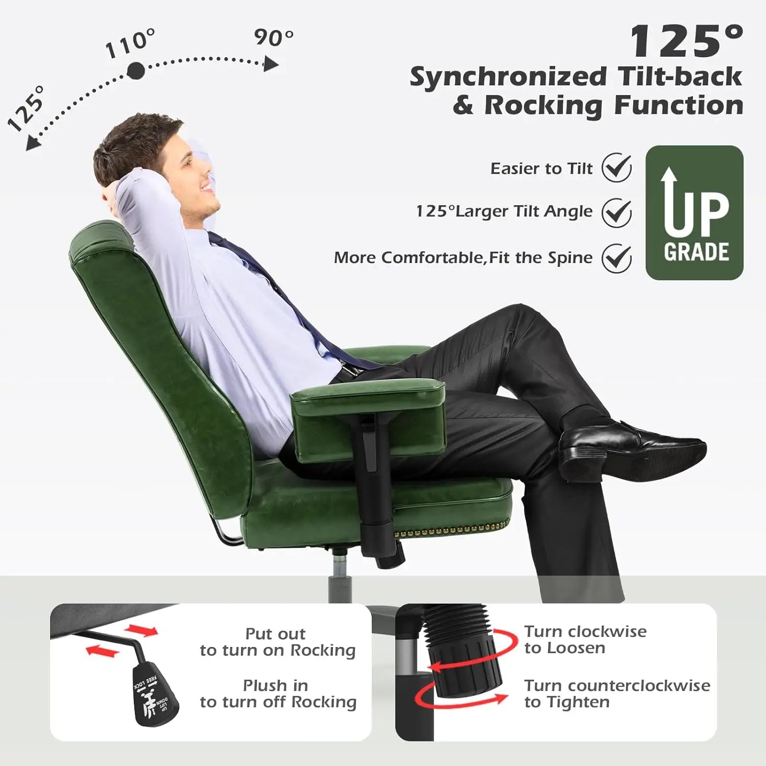 YAMASORO Ergonomic Executive Office Chair with Height-Adjustable in USA.