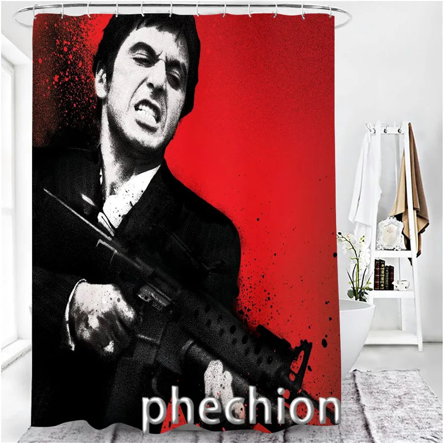 3D Print Scarface Shower Curtain Waterproof Bathroom Curtain in USA.