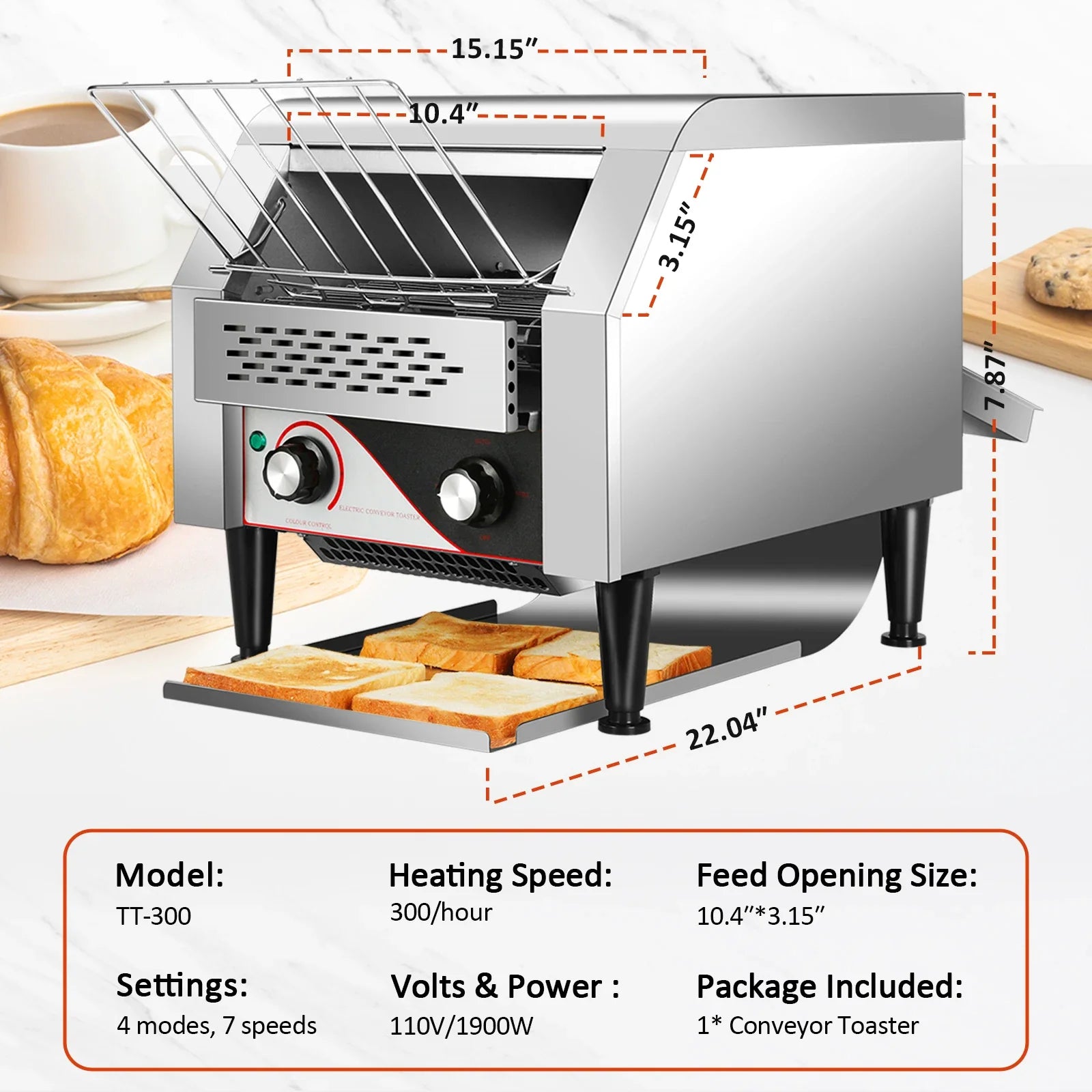 Commercial Toaster Stainless Steel Restaurant Toaster in USA.