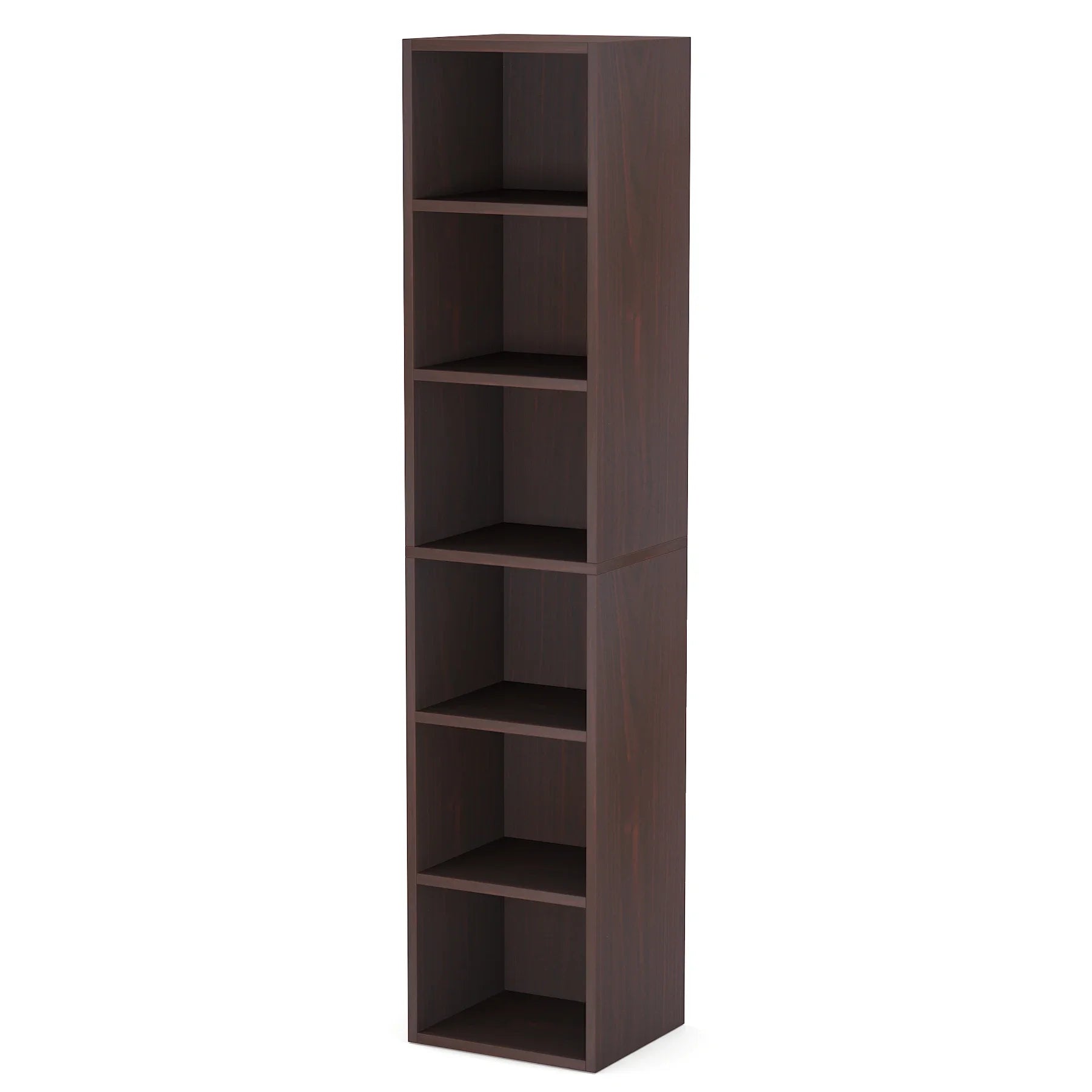 Tribesigns Tall Narrow Bookcase, Rustic Corner Bookcase IN USA.