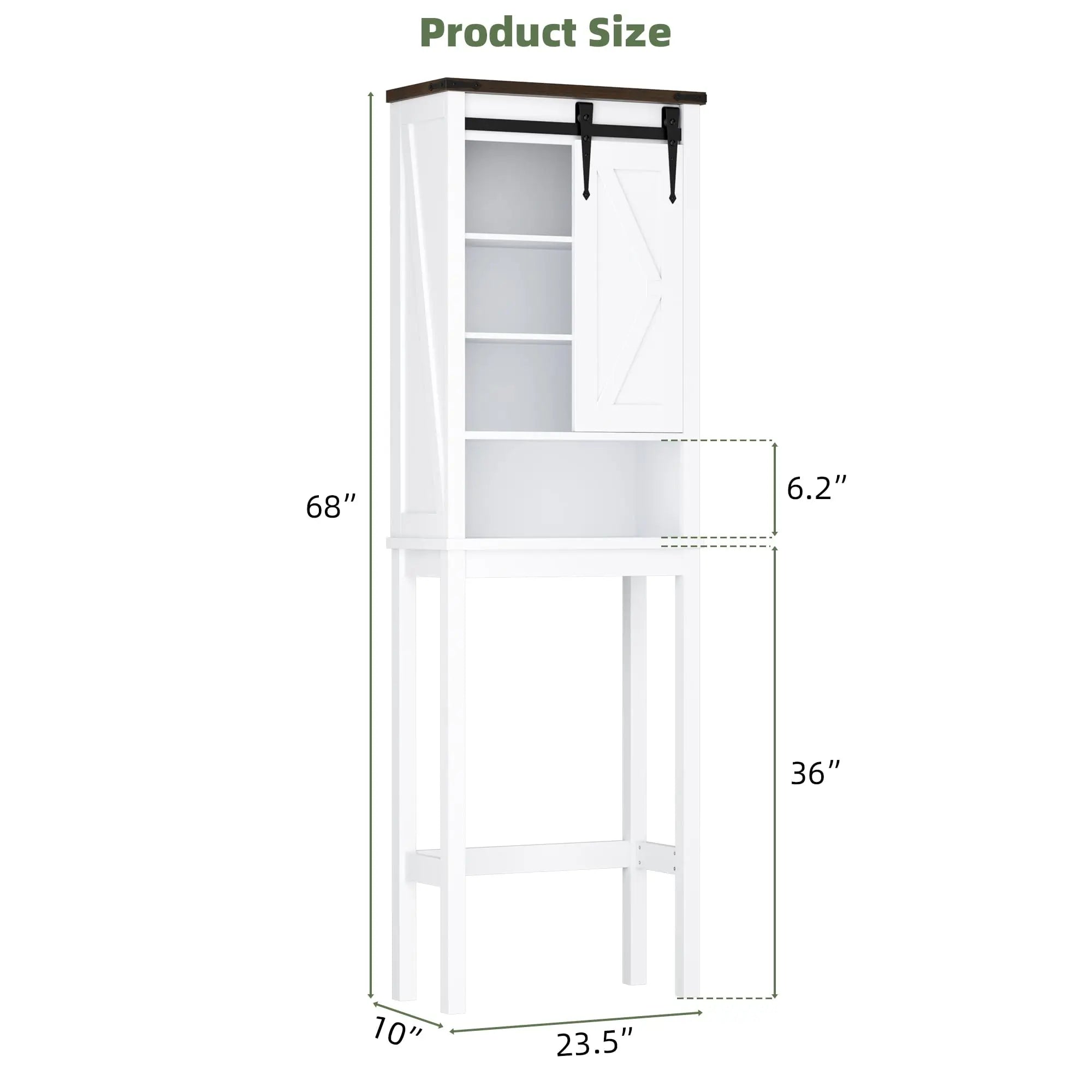 Toilet Storage Cabinet with Adjustable Shelf and Door