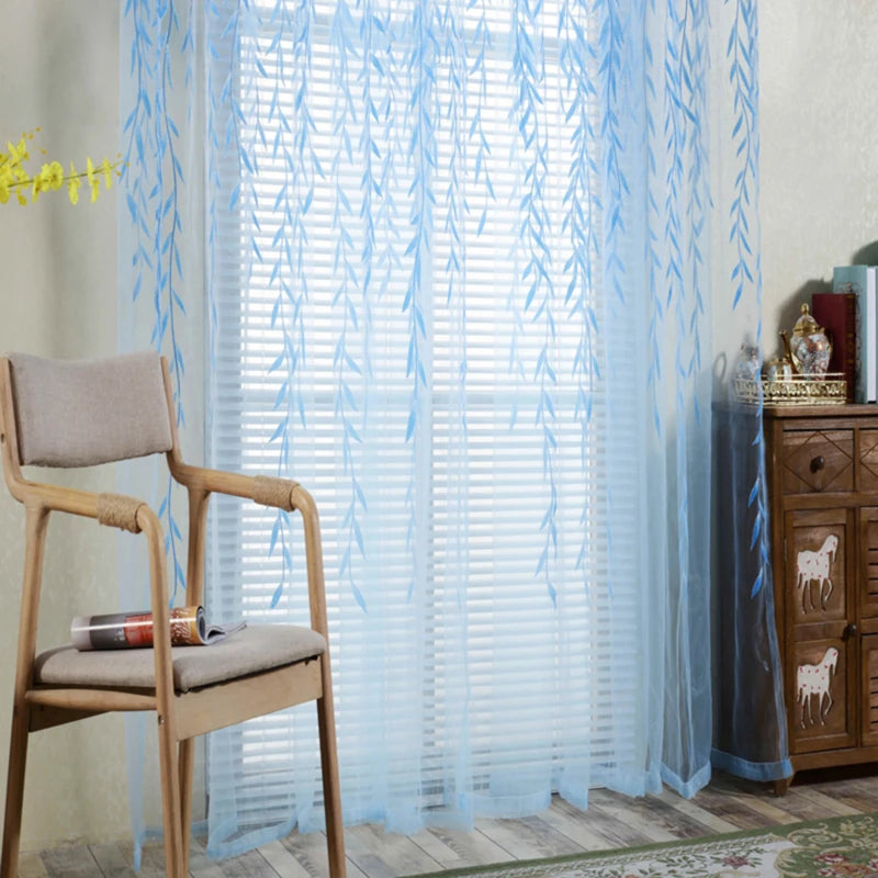 Voile Solid Sheer Gordijnen Window Curtains Living Room in USA