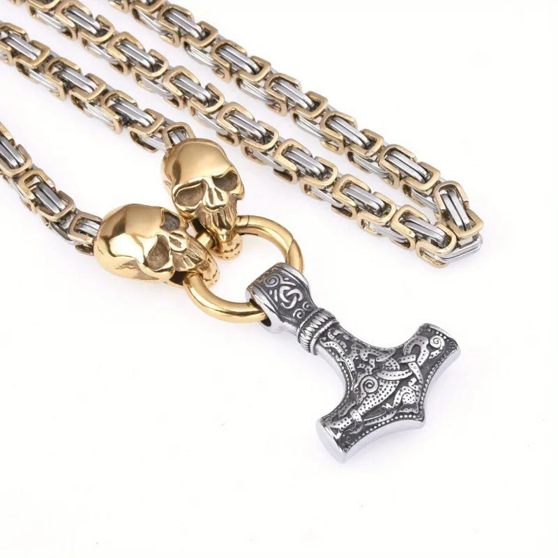 Fashion Viking style Thor hammer pendant necklace in USA