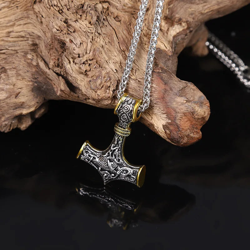 Fashion Viking style Thor hammer pendant necklace in USA