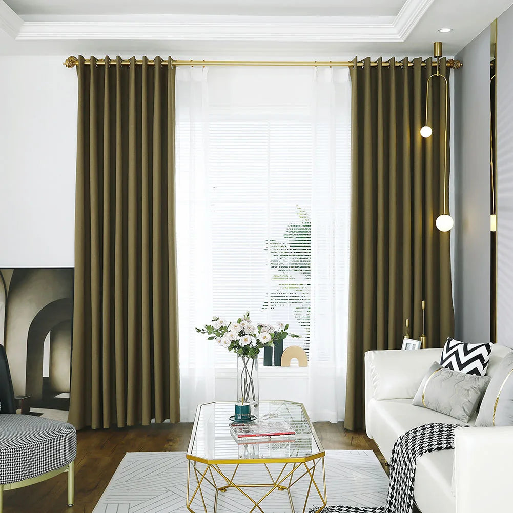 Thermal Insulation Blackout Curtains Triple Weave Technology in USA