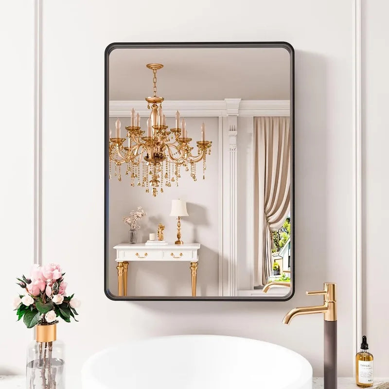 Black Bathroom Mirror, Wall Mounted Vanity Mirror in USA.