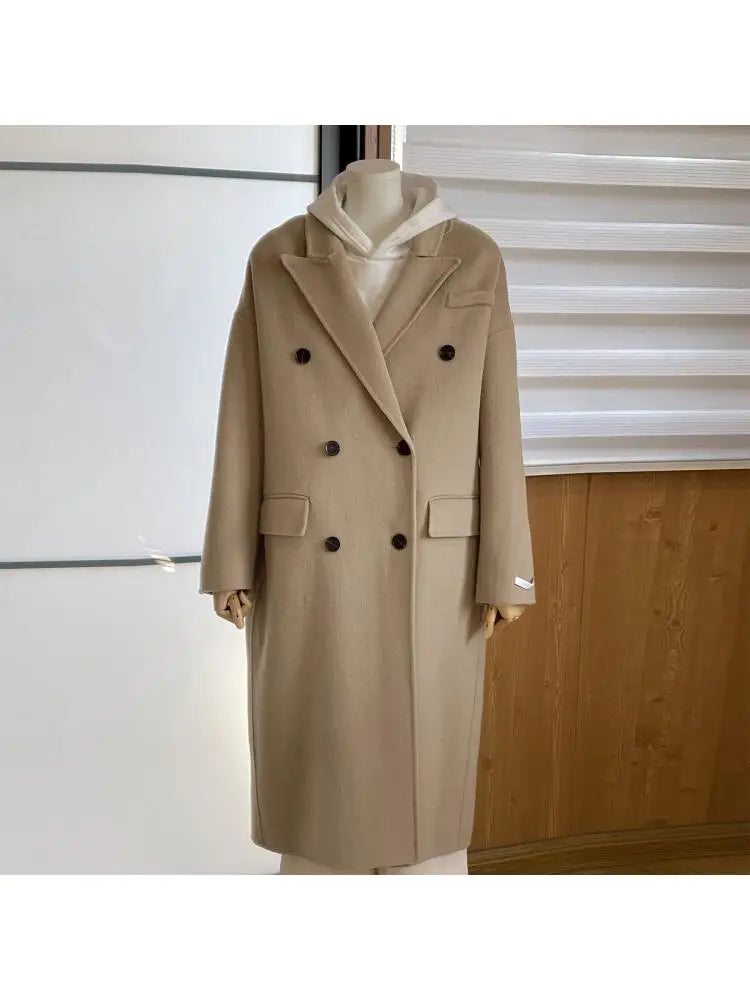 Office Lady Woolen Jackets Autumn Winter Korean-Style Profile IN USA.