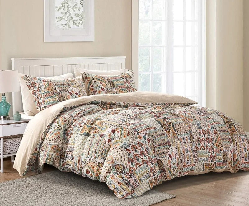 Duvet Cover, Thread Count Cotton Printed Luxury Floral Comforter