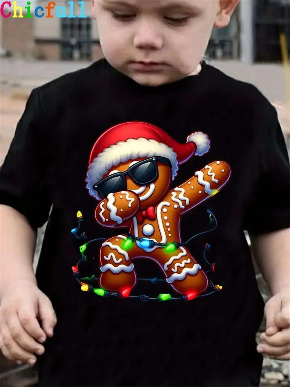 New Year Print Santa Claus Children's T-Shirt Christmas Style Boy in USA