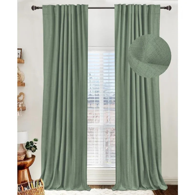 Blackout Shield Linen Blackout Curtains Bedroom in USA