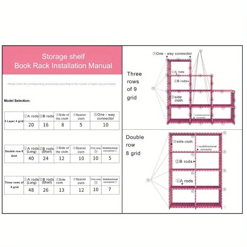 Shelf Rack Organizer Bookcase DIY Cabinet Home Office in USA.