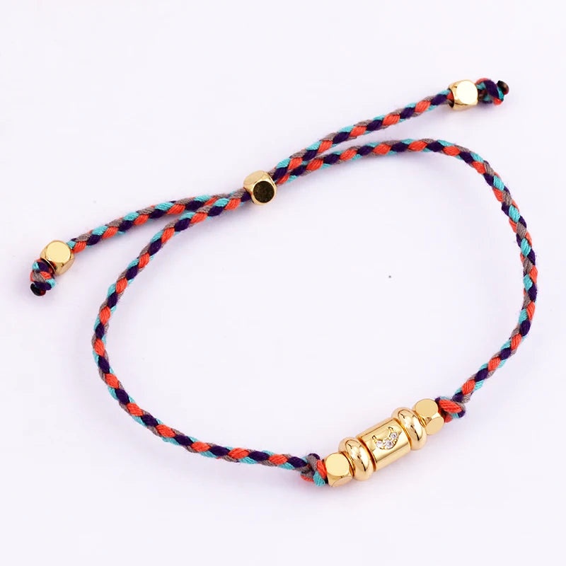 Nature Cotton Cord Knotting Evil Eye Bracelet in USA