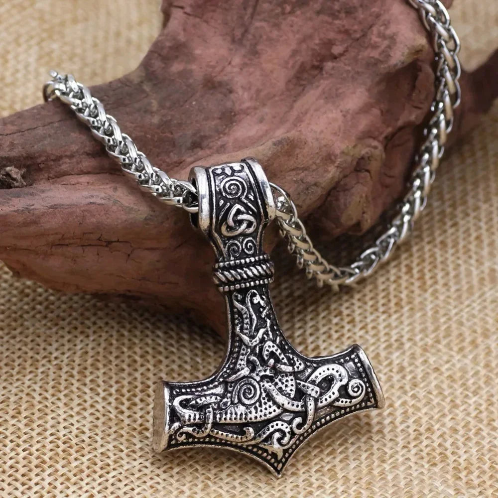 Fashionable Exquisite New Retro Nordic Viking Hammer Pendant in USA