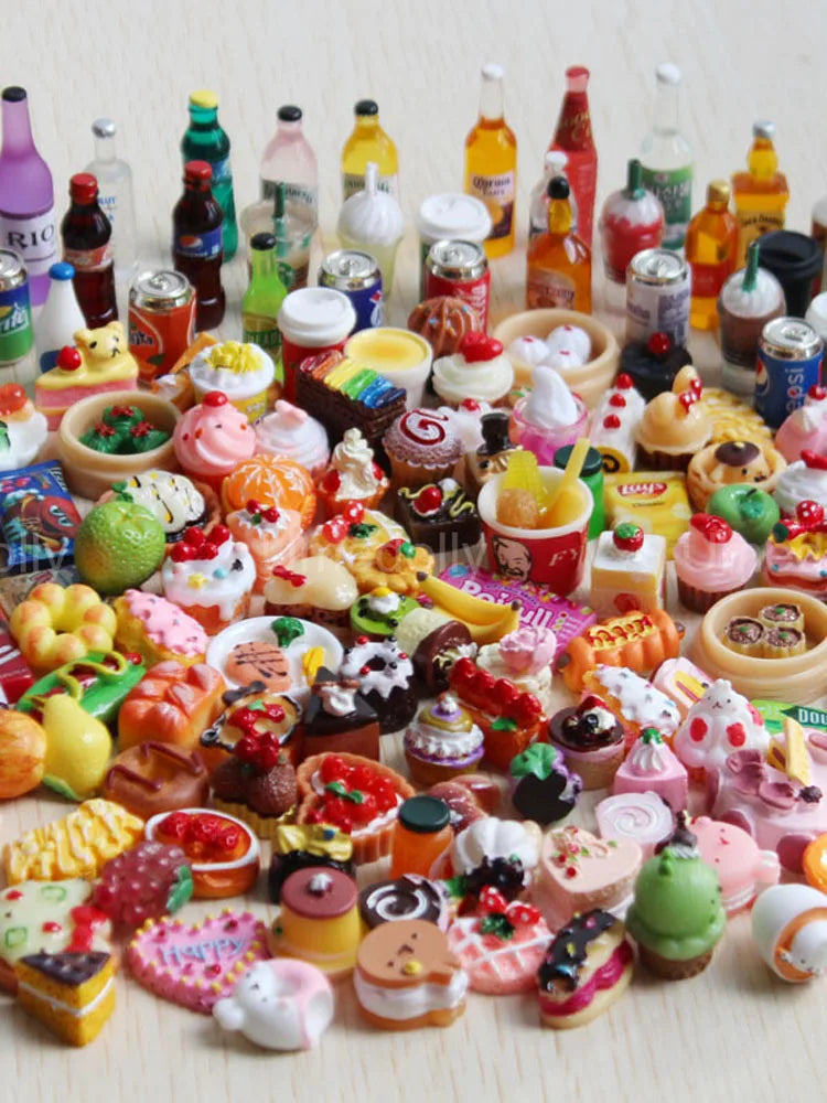 Miniature Dollhouse Supermarket Food Snacks Mini Cake Wine in USA