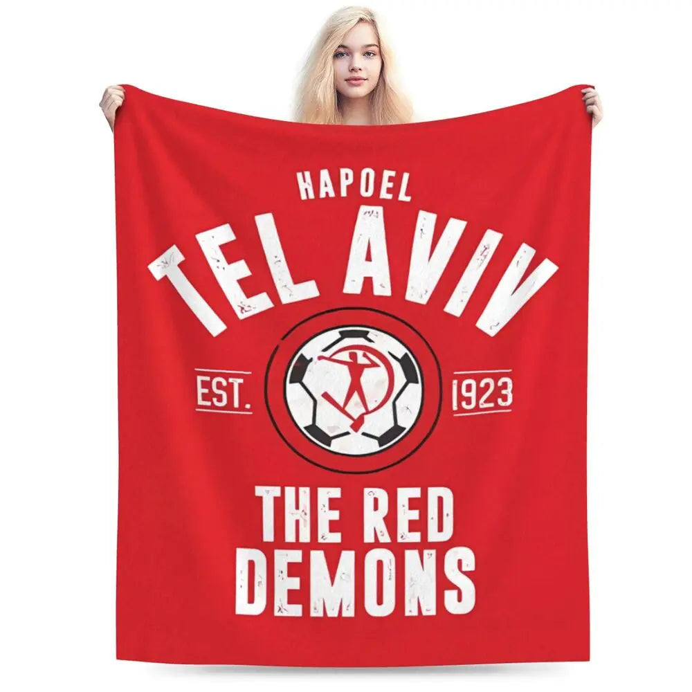 Hapoel Aviv Flannel Throw Blanket Warm Bed Blanket in USA.