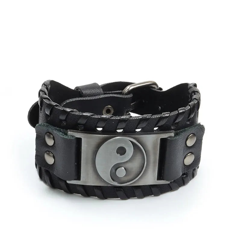 Leather Pirate Compass Bracelet Men's Bracelet in USA