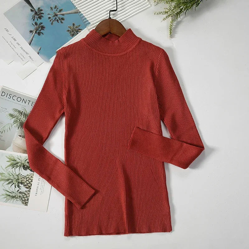 Women Spring Turtleneck Sweater Knitted Soft Pullovers cashmere in USA