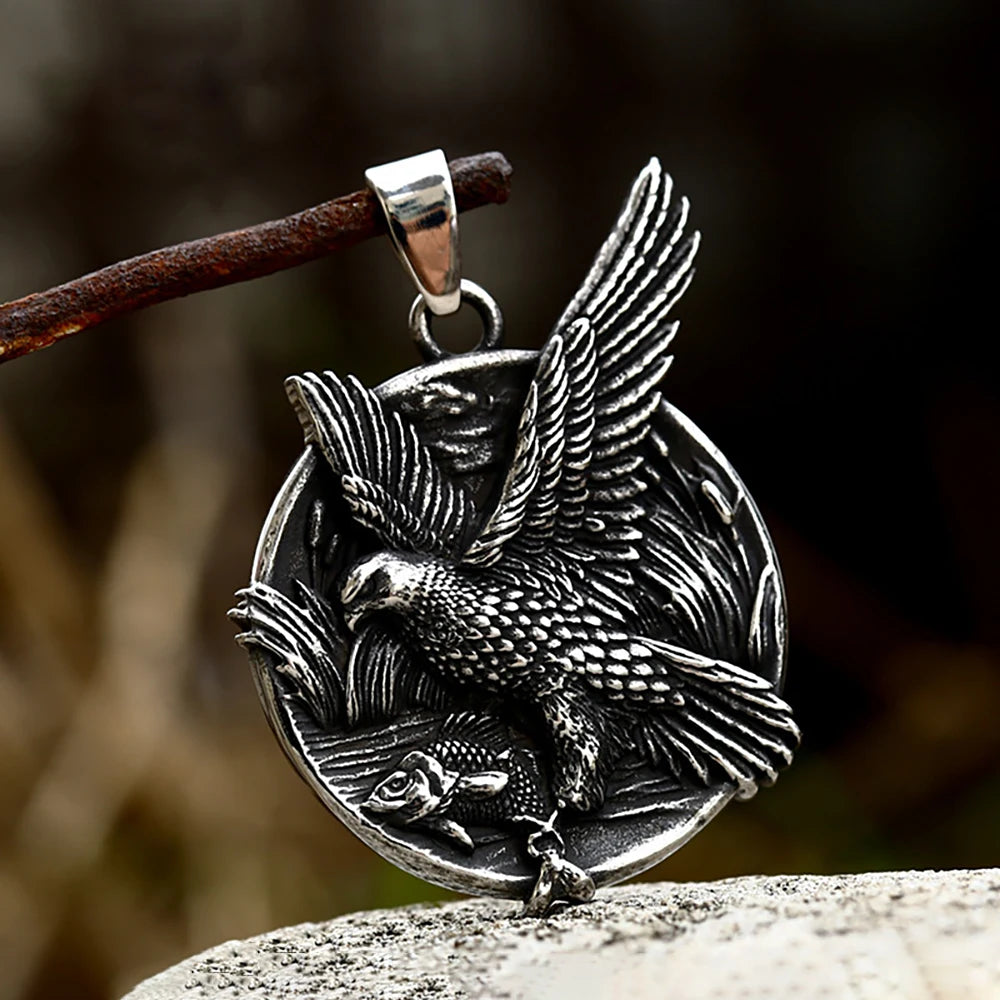 Men Vintage Viking Wolf Pendant Necklace Punk in USA