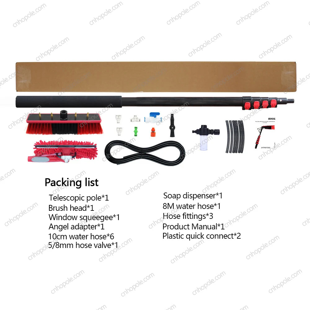 Window Squeegee Extension Pole Water Fed Brush IN USA.