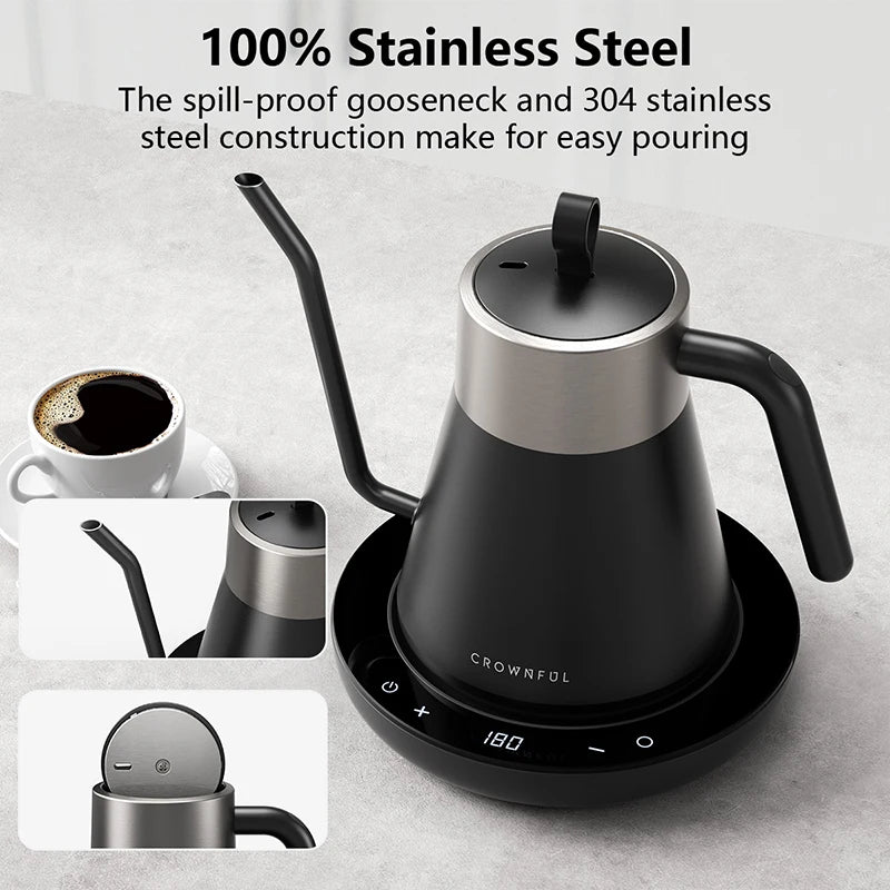 CROWNFUL Gooseneck Electric Kettle Smart Variable IN USA.