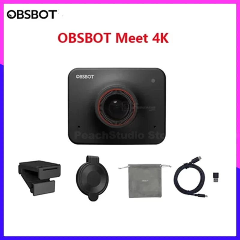 OBSBOT Tiny 2 4k Meet 4K PTZ Webcam AI-Tracking Auto-Framing Gesture C