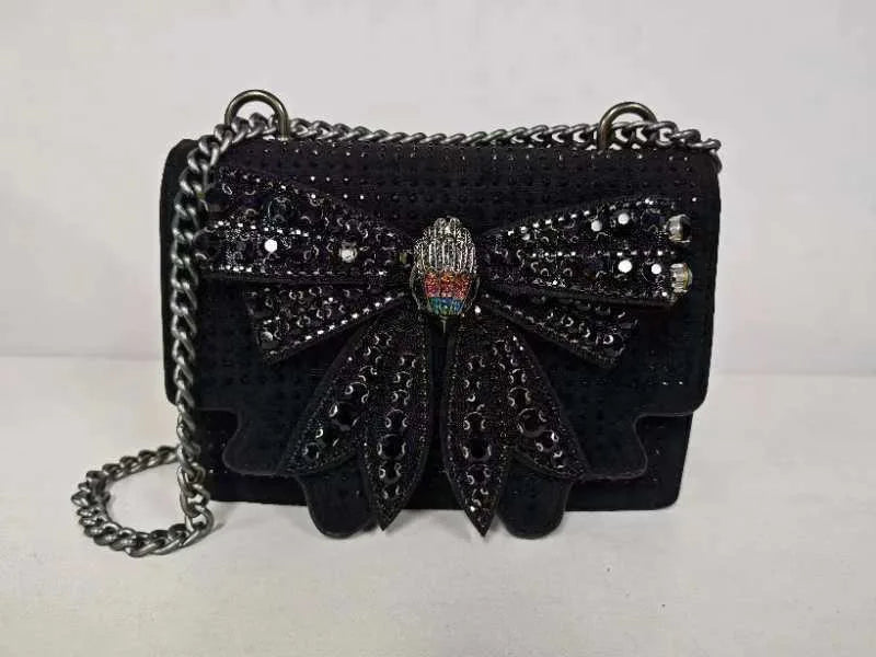 KURT GEIGER LONDON Diamond Studded Bow Bag Fashion in USA